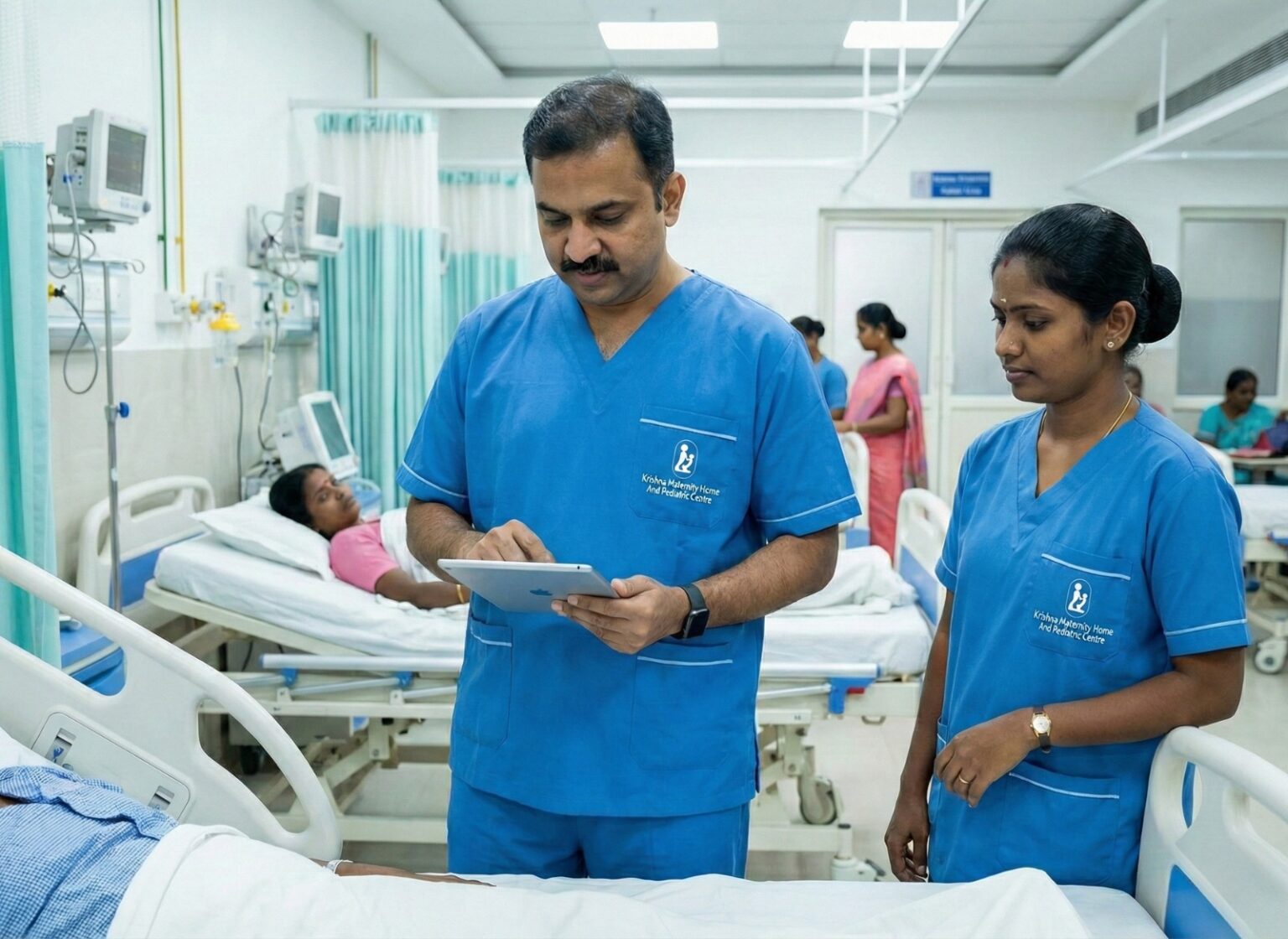 Doctor talking to patient